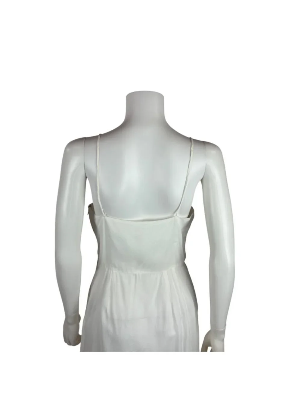 Vintage 90s Slip Dress Womens Extra Small White Knee Length Lingerie - Picture 10 of 10